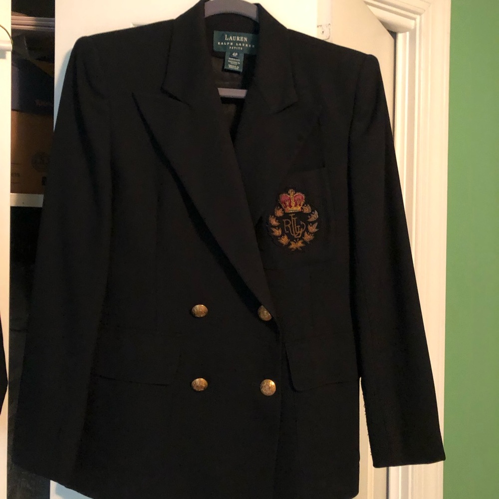 Ralph Lauren Black blazer with Gold Accents